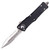 Microtech Combat Troodon Double Edge, Black Aluminum / Partially Serrated Stonewash M390 - 142-11