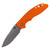 Rick Hinderer Knives XM-18 3.5" Slicer Non-Flipper, Orange G10-Battle Blue / Working Finish CPM S45VN