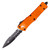 Microtech Combat Troodon Double Edge, Orange Aluminum / Partilly Serrated Black M390 - 142-2OR