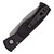 Pro-Tech TR-2, Black Textured Aluminum / Stonewash CPM MagnaCut - T201, closed, showing clip side