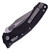 Microtech Amphibian Ram-Lok, Black Fluted Aluminum / Apocalyptic M390MK, Partially Serrated - 137RL-11APFL