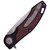 3LegDog Model H4 Midi #24-06 Black G10 with Stabilized Katalox Wood Inlay / Drop Point RWL34 (#12)