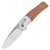 QSP Knives Lundquist Vault Tan Micarta, Stonewash 14C28N - QS157-C1