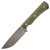 McNees Knives Ridge Runner Fixed Blade OD Green G10, Atomic 3V