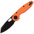 Vosteed Knives Ankylo Vanchor Orange Frag Aluminum, Blackwash Elmax - A1911