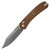 Knafs Lander 2 Clip Point Brown Paper Micarta, Satin S35VN