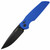 ProTech TR-3 Integrity Manual Blue Aluminum Relic, Black S35VN - INT106-Blue