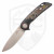 3LegDog Knives Custom W5 Midi Drop Point Santa Clara CamoCarbon and Black G10, Hand Satin MagnaCut - #24-18