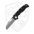 Demko AD20.5 Shark Foot Textured Black G10, Stonewash S35VN