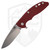 Hinderer Knives XM-18 3.5" Skinny Slicer Red G10 Stonewash Bronze Titanium, Stonewash MagnaCut