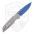 ProTech TR-3 Integrity Manual Relic Texture Battle Worn Grey Aluminum, Sapphire Blue S35VN