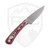 LT Wright Knives Frontier Valley Flat Grind Red Marble Carbon Fiber A2