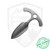 J.I. Cottrill Custom Push Dagger w/ sheath, Pre-Owned