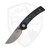 Johan vd Walt Custom JB5 Clip Point Black G10 w/ Blue & Black Carbon Fiber Inlays, Hand Satin RWL34 - 64/25
