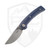 Johan vd Walt Custom JB5 Clip Point Denim Micarta, Hand Satin RWL34 - 65/25