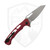 Dead Reckon Knives Ridgeback Integral, Reverse Tanto Light Red Aluminum, Stonewash S45VN