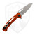 Dead Reckon Knives Ridgeback Integral, Reverse Tanto Burnt Orange Aluminum, Stonewash S45VN