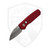 ProTech Runt 5 Red Aluminum, Wharncliffe Satin Magnacut - R5300-LTD Red