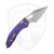 Microtech Stitch Ram-Lok Marfione Select Purple Haze Frag Pattern Titanium, Stonewash M390MK - 169RL-10FRMS5