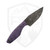 Black Bird Blades Kestrel, Purple Griptech Scales, Brut De Forge Finish 80CRV2