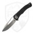 Heretic Wraith V4 Manual Button Lock, Black Aluminum Handle, StonewashMagnacut - H001-2A