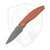 TRM Atom, 3D Contoured Smooth Autumn Orange Micarta, Stonewashed Magnacut - DLR-ATM-MIC-3D