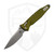 Microtech Socom Ram-Lok OD Green Frag Aluminum, Stonewash M390MK- 160RL-10FROD