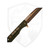 Heretic Knives Jinn Button Lock Manual, OD Green Aluminum, Bronze Magnacut - H213- 7AGRN