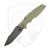 Hinderer Knives Eklipse 3.5 Skinny Non Flipper Fullered Harpoon Spearpoint, Translucent Green G10, Working Finish, Working Finish Magnacut