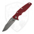 Hinderer Knives Eklipse 3.5 Skinny Flipper Fullered Harpoon Spanto, Red G10, Stonewash Bronze, Stonewash Magnacut