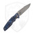 Hinderer Knives Eklipse 3.5 Skinny Non Flipper Fullered Harpoon Spearpoint, Blue/Black G10, Battle Blue, Working Finish Magnacut