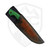 Black Bird Blades Hunter, Green UV Reactive Griptech Scales, Brut De Forge Finish 80CRV2