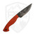 Black Bird Blades Hunter, Orange UV Reactive Griptech Scales, Brut De Forge Finish 80CRV2
