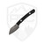 Hellbender Blade Co Newt, Black G10, Satin Magnacut, Leather Sheath
