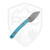 Hellbender Blade Co Newt, Tiffany Blue G10, Satin Magnacut, Leather Sheath