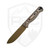 Hellbender Blade Co Mudpup 5, Black/Brown/White G10, Coyote Magnacut