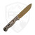 Hellbender Blade Co Mudpup 5, Black/Brown/White G10, Coyote Magnacut