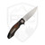 3LegDog Knives H4 Midi Drop Point, Black G10 with Stabilized Burl Inlay, Hand Rubbed RWL34 #26-08