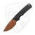 Vosteed Porcupine Top Linerlock, Black Titanium, Copper Dune 154CM - A4802
