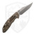 Hinderer Knives XM-18 Bowie Non-Flipper, Bead Blast Bronze Titanium, OD Green G10, Stonewash Magnacut