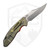 Hinderer Knives XM-18 Bowie Non-Flipper, Bead Blast Green Titanium, Orange G10, Stonewash Magnacut
