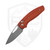 TRM Bulldog REV B 3D Contoured Smooth Autumn Orange Micarta, Stonewash Magnacut