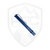 Vero Aura Drop Point, Blue Aluminum, Stonewash 14C28N