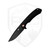 Klaken Ridge Liner Lock Flipper, Black Micarta, Black D2 - J146-Flax-BK