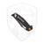 Klaken Wraith Flipper Liner Lock, Black / Red Carbon Fiber, Damascus - J385-Red