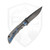 Spartan Blades Harsey 3.25", Stonewash Titanium w/ Blue Hardware, Stonewash Magnacut