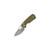 GiantMouse ACE Tipsy Button Lock, Green Canvas Micarta, Stonewash N690