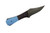 Aux Mfg Custom Pocket Bowie, Blue G10, Brown Micarta, Acid Wash AEB-L