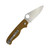 Spyderco ButtonUp, Brown G10, Satin 8Cr13MoV - C275GPBN