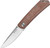 Real Steel Luna Slipjoint Brown Micarta S35VN